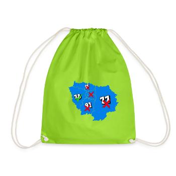 Région île de france - Sac de sport léger - vert néon - Devant