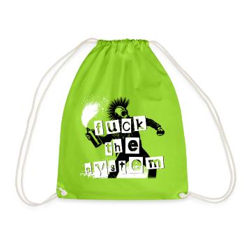 Fuck le système - Sac de sport léger - vert néon - Devant