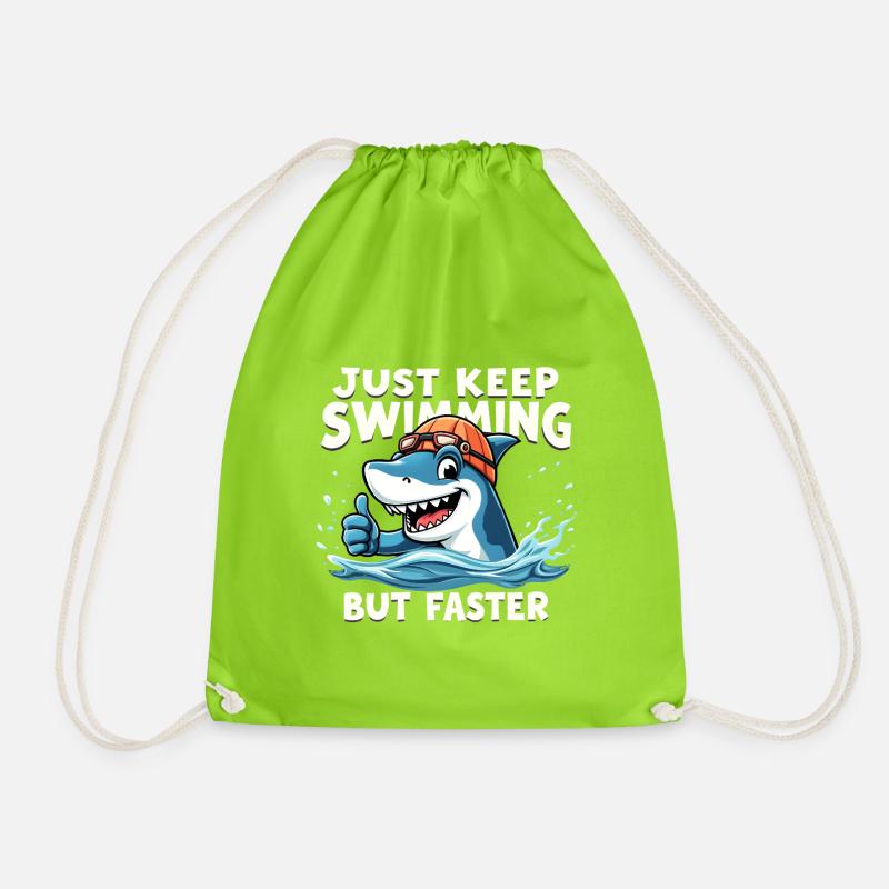 Continuez à nager, mais plus vite - Sac de sport léger - vert néon
