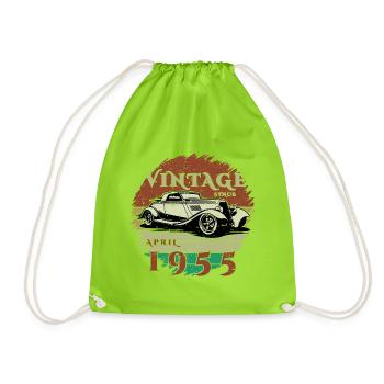 70ème Anniversaire - Classique - Millésime depuis 04/1955 - Sac de sport léger - vert néon - Devant
