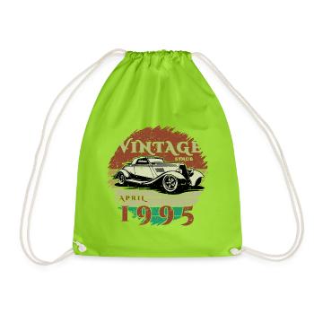 30ème Anniversaire - Classique - Millésime depuis 04/1995 - Sac de sport léger - vert néon - Devant