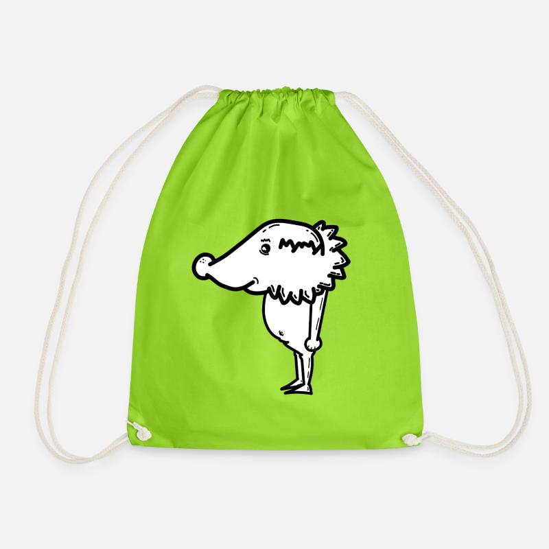 Hedgehog Torture - Drawstring Bag - neon green