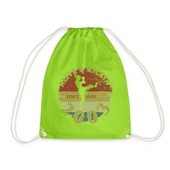 22. Birthday Alive and kickin since 05/2003 - Drawstring Bag - neon green - Front