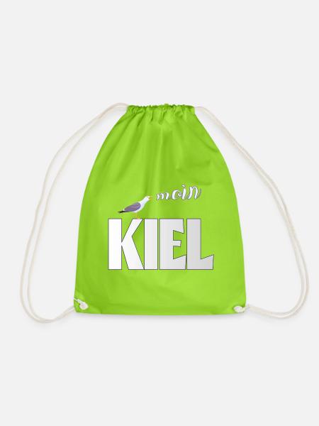Kiel Möwe & Moin Design - Turnbeutel - Neongrün