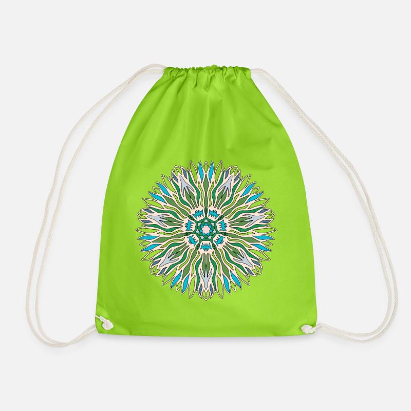 Meer Mandala - Turnbeutel - Neongrün