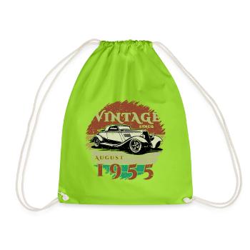 70ème Anniversaire - Classique - Millésime depuis 08/1955 - Sac de sport léger - vert néon - Devant