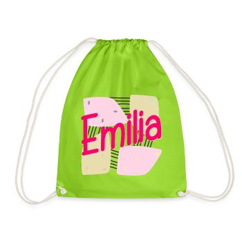 NOM CADEAU FILLE FILLE EMILIA - Sac de sport léger - vert néon - Devant
