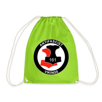 Antifa Vikings - Turnbeutel - Neongrün - Vorne