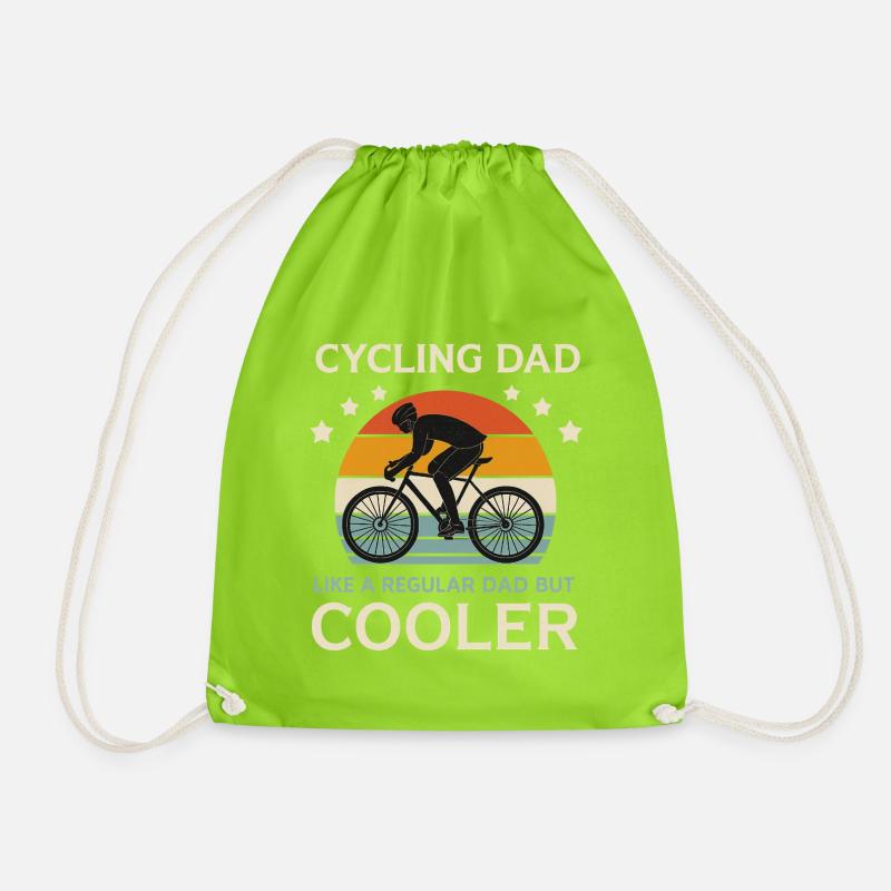 Bike Dad - Drawstring Bag - neon green