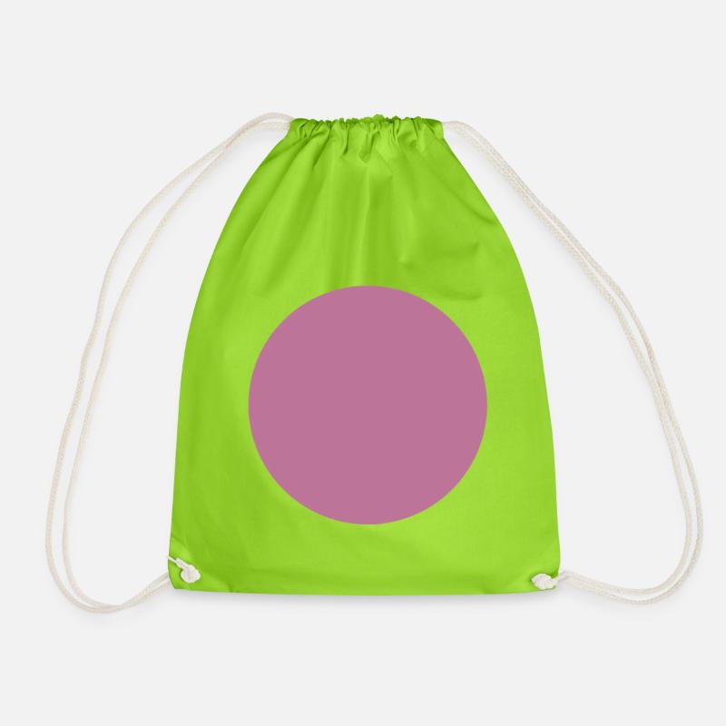 Abstract color games in magenta pink - Drawstring Bag - neon green