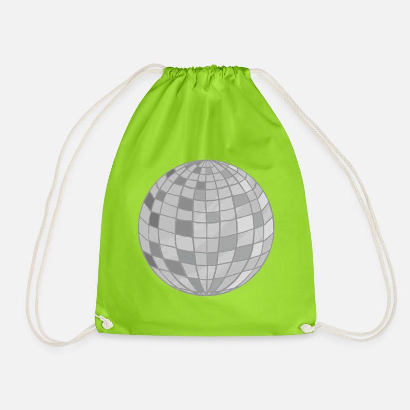 Discokugel Design - Turnbeutel - Neongrün