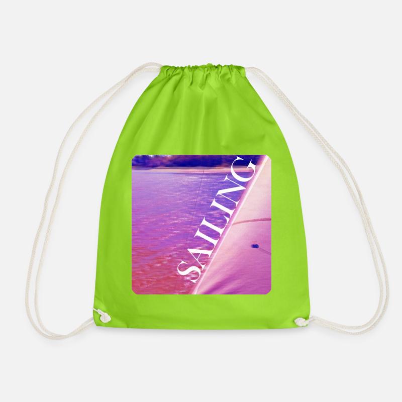 Sail - Drawstring Bag - neon green