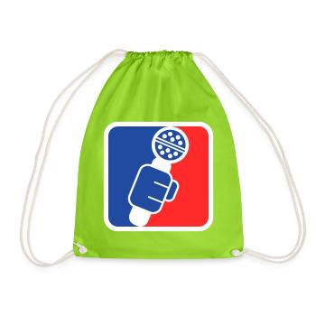 Microphone Check League Icon – Sportfan - Turnbeutel - Neongrün - Vorne