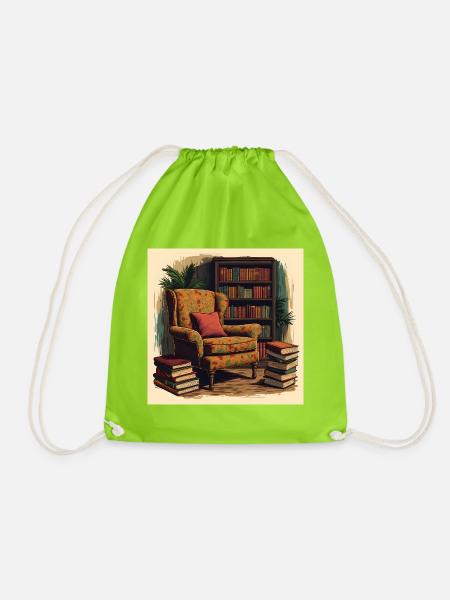 Cozy Reading Chair - Turnbeutel - Neongrün