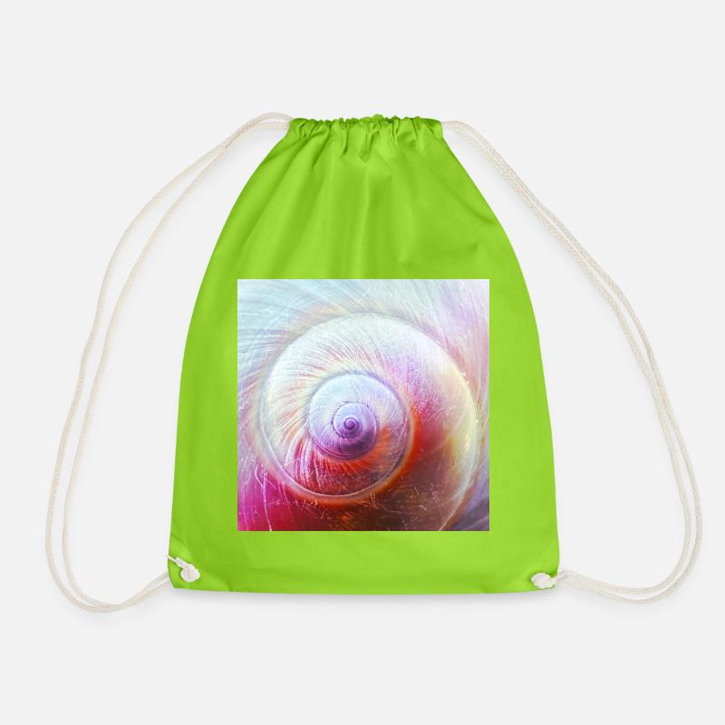 Spiralenschale - Turnbeutel - Neongrün