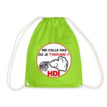 Me colle pas hdi - Sac de sport léger - vert néon - Devant