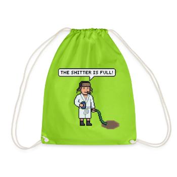 Funny Christmas motif for a nice gift giving - Drawstring Bag - neon green - Front