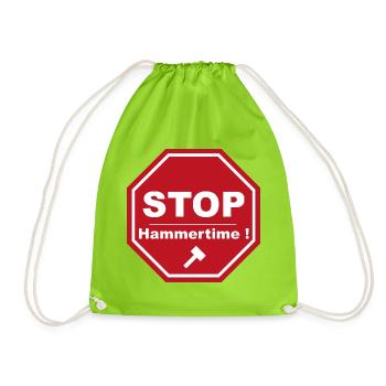 Stopp Hammertime - Turnbeutel - Neongrün - Vorne