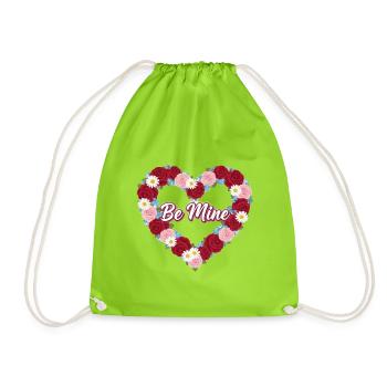 Herz der Rosen sei mein - Turnbeutel - Neongrün - Vorne