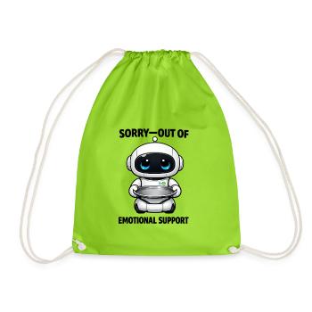 Snack Bot Küchenfreund - Turnbeutel - Neongrün - Vorne