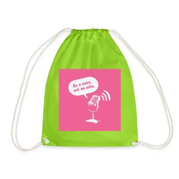 Sois une voix, pas un écho - Sac de sport léger - vert néon - Devant