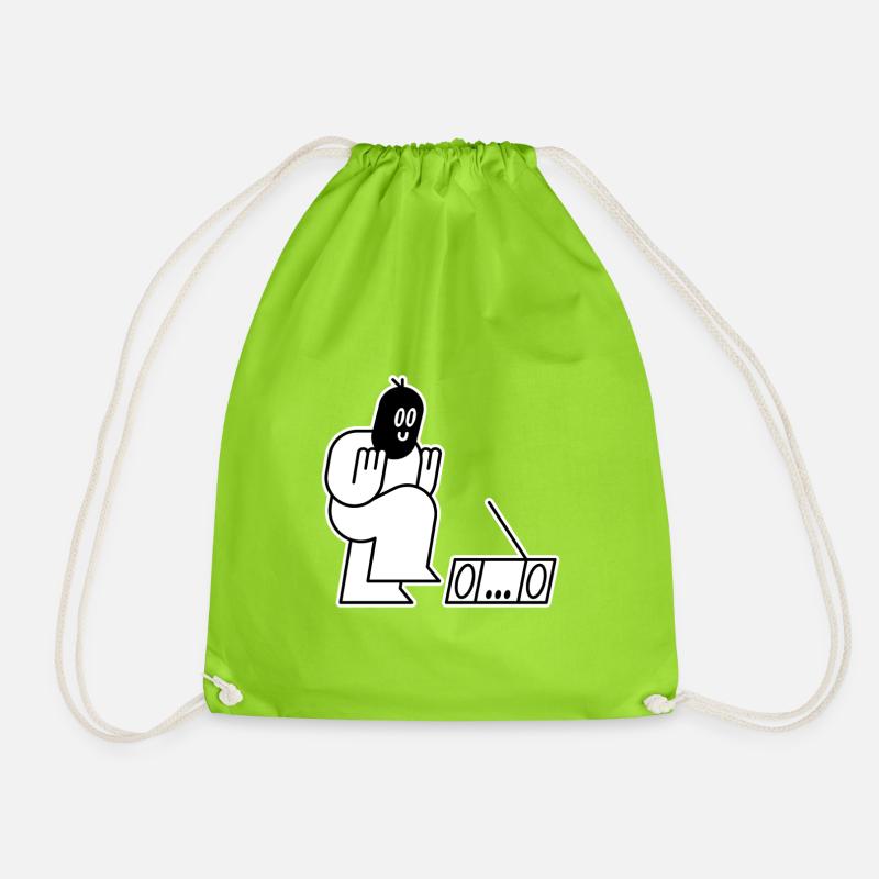 Dancing Thug - Drawstring Bag - neon green