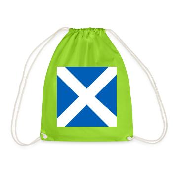 Show off your colors – Scotland - Drawstring Bag - neon green - Front