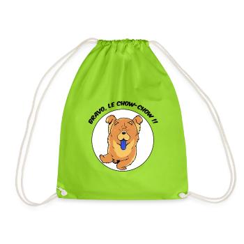 Bravo, le chochow ! - Sac de sport léger - vert néon - Devant