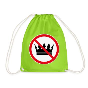 No Kings! (Protest Design / 3C) - Drawstring Bag - neon green - Front