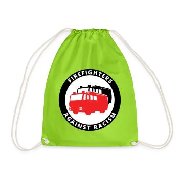Firefighters Against Racism Symbol - Turnbeutel - Neongrün - Vorne