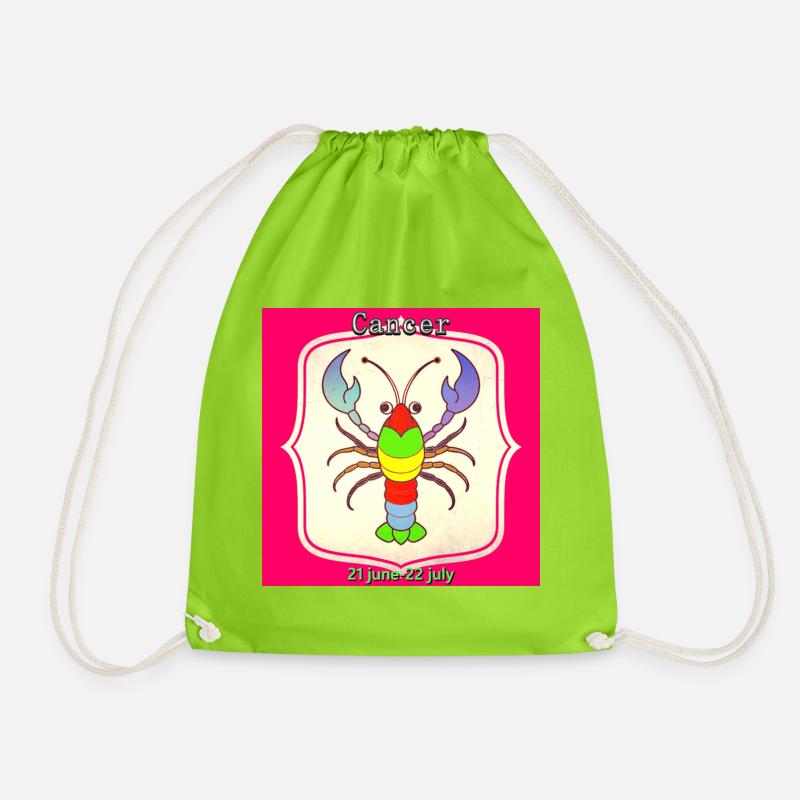 Cancer - Drawstring Bag - neon green