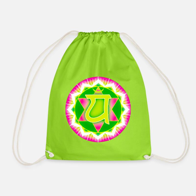 Herzchakra Anahata - Turnbeutel - Neongrün