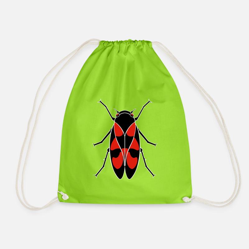 Blood cicada - Drawstring Bag - neon green