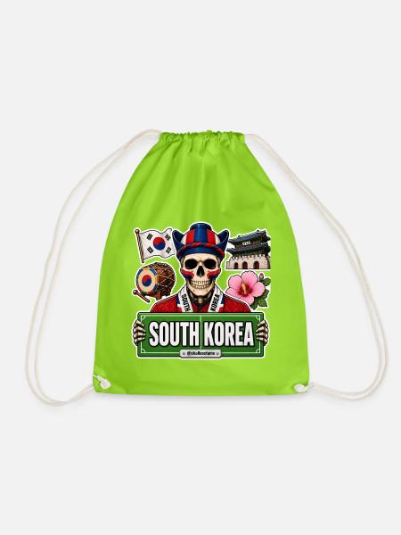 SkullCostume World Edition: Südkorea - Turnbeutel - Neongrün
