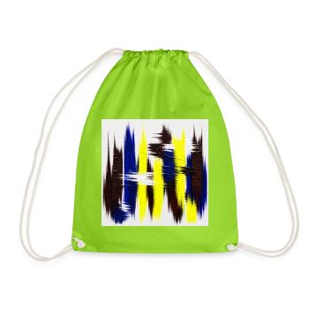 Énergie abstraite bleu et jaune - Sac de sport léger - vert néon - Devant