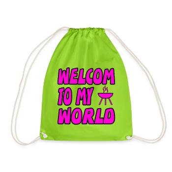 Grill - Drawstring Bag - neon green - Front