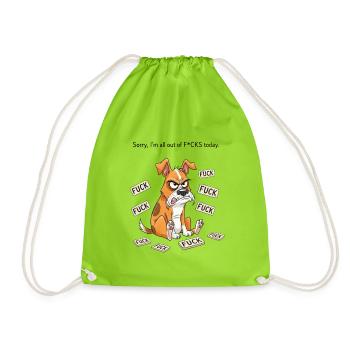 Tous les produits dérivés drôles de chiens en colère - Sac de sport léger - vert néon - Devant