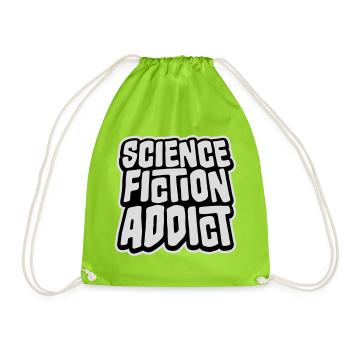 Science Fiction Addict Sci Fi Liebhaber Zitat Text - Turnbeutel - Neongrün - Vorne