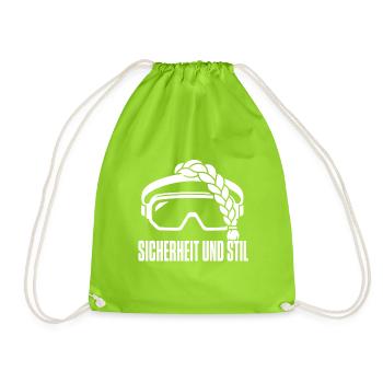Sicherheit und Stil – Schutzbrille Zopf Icon Vekto - Turnbeutel - Neongrün - Vorne