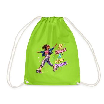 Rythme Neon en Roller - Sac de sport léger - vert néon - Devant