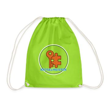 Rätselmeister – Team-Shirt für Escape-Gewinner - Turnbeutel - Neongrün - Vorne