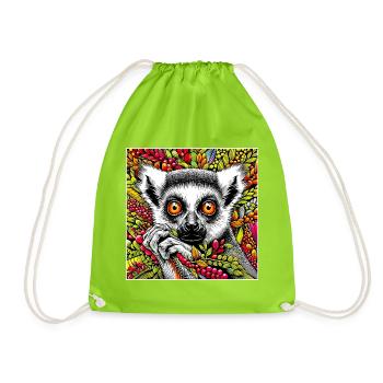 Lemur - Turnbeutel - Neongrün - Vorne