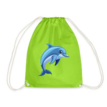 Delfin - Turnbeutel - Neongrün - Vorne