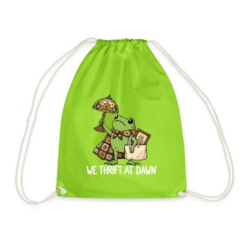 Thrift at Dawn: Froggy Chic - Turnbeutel - Neongrün - Vorne