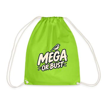 Mega oder Vollgas - Turnbeutel - Neongrün - Vorne