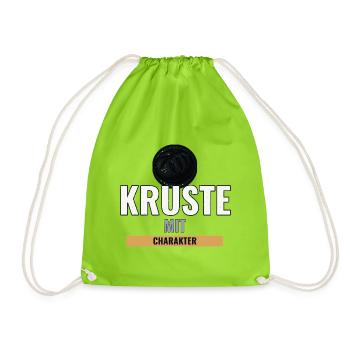Sauerteigbrot Geschenk für Hobbybäcker mit Stil - Turnbeutel - Neongrün - Vorne