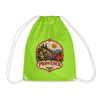 Provence France Vintage - Turnbeutel - Neongrün - Vorne