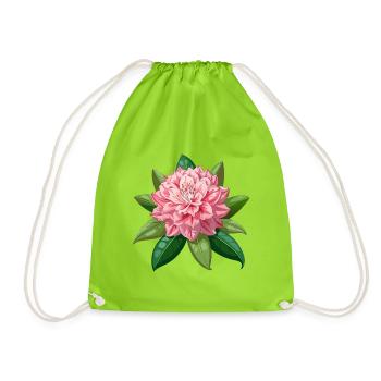 Rhododendronblüte - Turnbeutel - Neongrün - Vorne