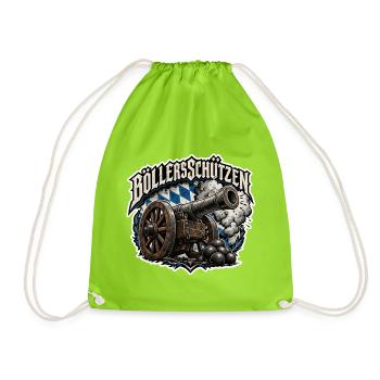 Böllerschützen Kanone  - Turnbeutel - Neongrün - Vorne