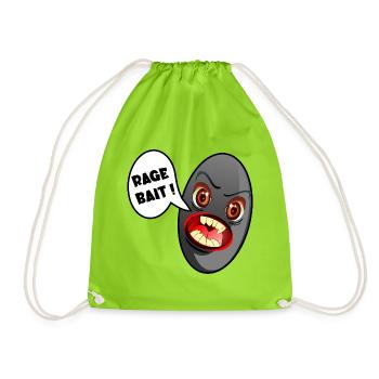 Olive Emotionen, Soziale Medien - Turnbeutel - Neongrün - Vorne